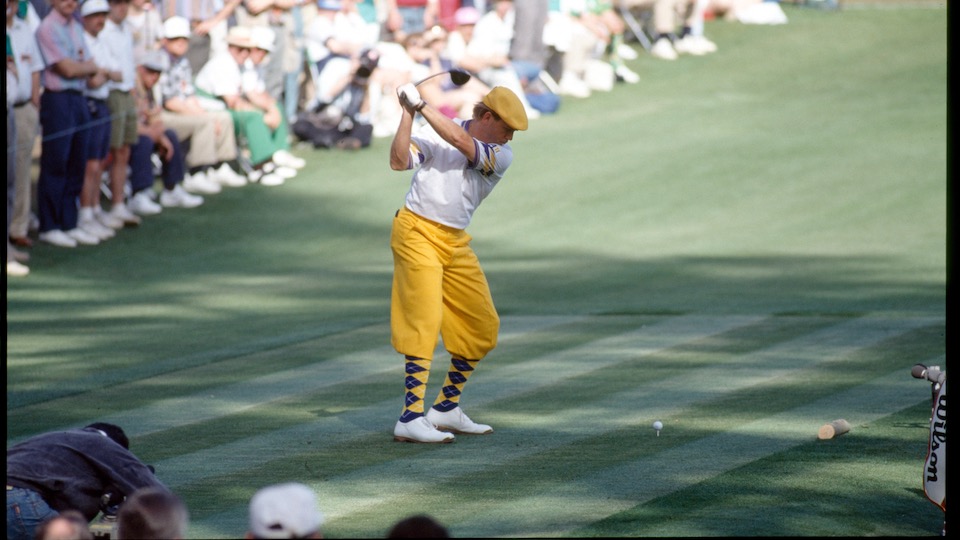 Ein Hingucker: Payne Stewart war nicht nur für ein starkes Golfspiel bekannt – sondern auch für seine speziellen Outfits. 