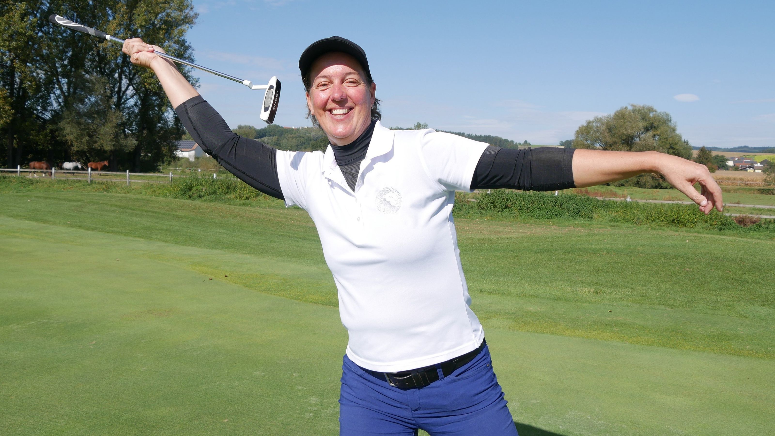 Früher Speerwurf, jetzt Golf: Weltmeisterin Steffi Nerius findet, Golf ist ein schönes Hobby. 