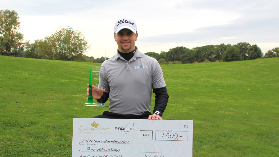 Zweiter Sieg im Castanea Golf Resort und zweiter Titel in Folge: Timo Vahlenkamp.