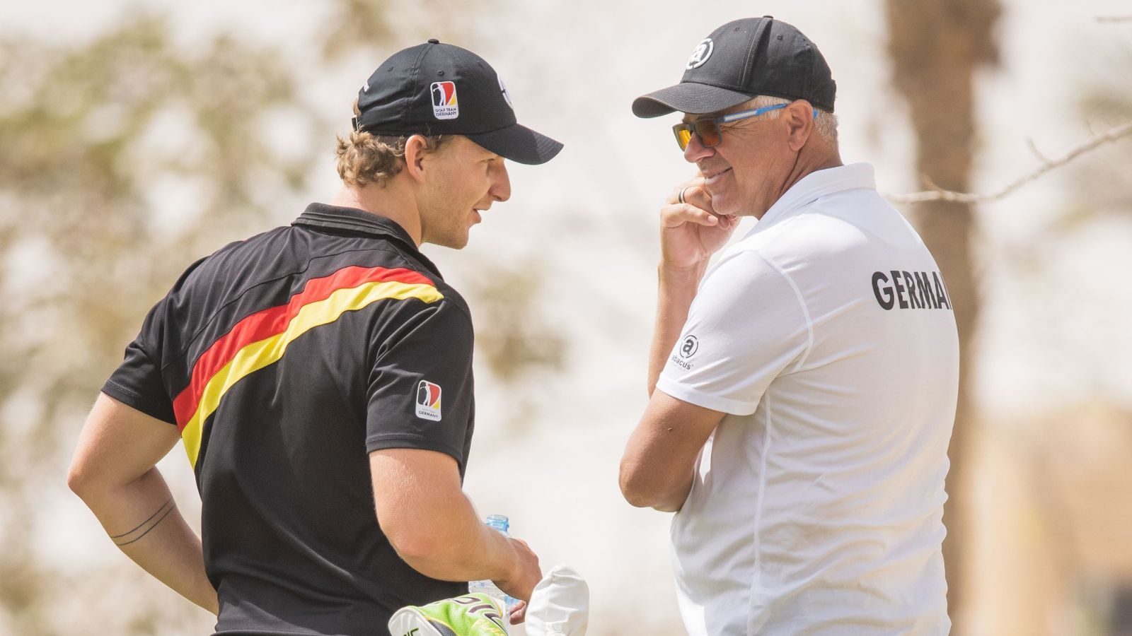 Nick Bachem 2021 mit Herren-Bundestrainer Uli Eckhardt. © golfsupport.nl