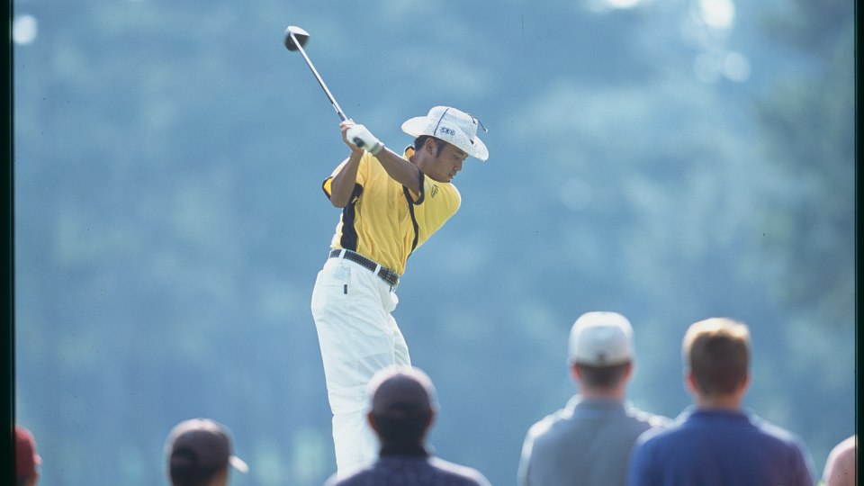 Auch Shingo Katayama trug gerne Hut – und sehr weite Hosen. | © Chris Condon/PGA TOUR Archive via Getty Images