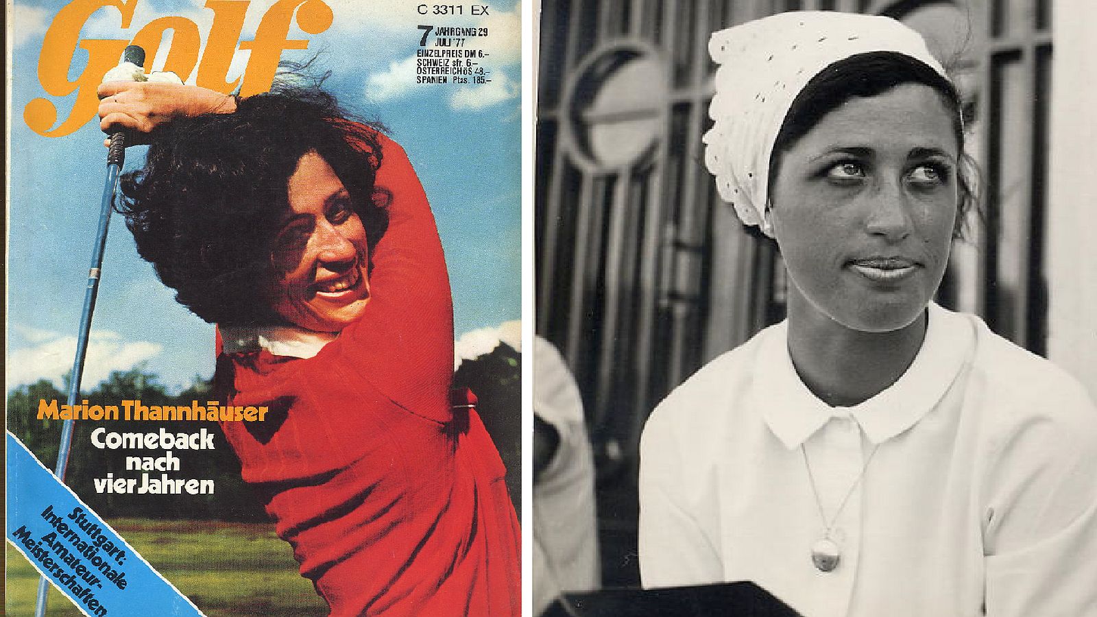 Marion Thannhäuser als Cover-Girl Mitte der 70er-Jahre und als junge Frau Petersen in den 60ern © Privat