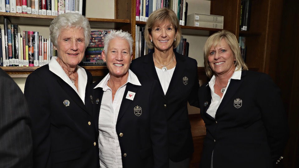Klassentreffen: Kathy Whitworth, Patty Sheehan, Beth Daniel und Betsy King (v.l.) 2017 in der World Golf Hall of Fame.
