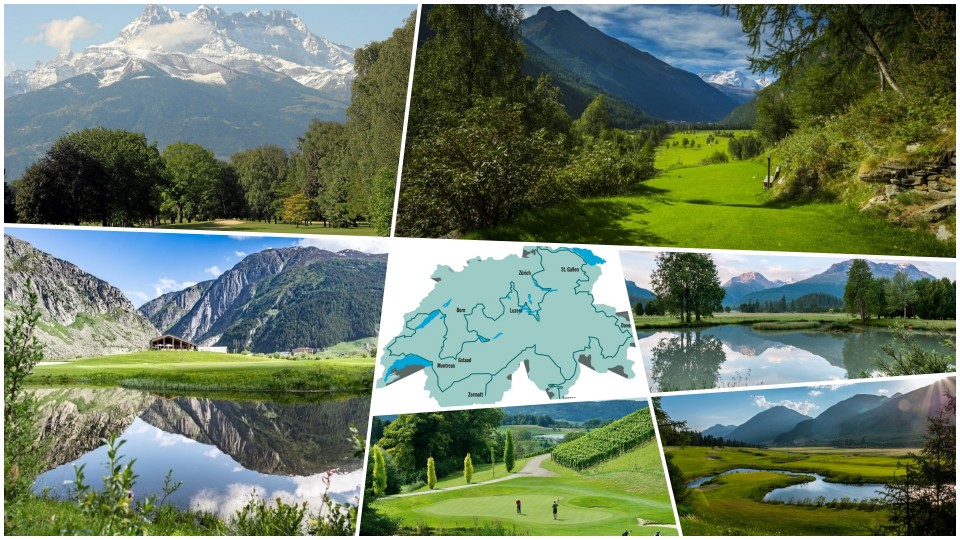 Golfen in der Schweiz mit Bilderbuch-Panorama
