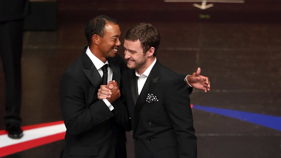 Sind schon seit längerem Geschäftspartner: Tiger Woods und Justin Timberlake.