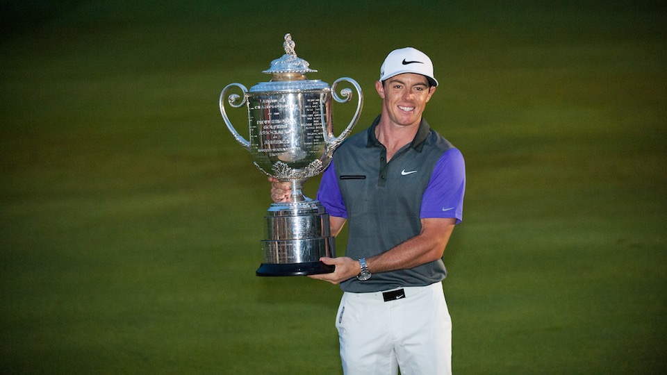 Erinnerungen an alte Zeiten: 2014 siegte Rory McIlroy zum zweiten Mal nach 2012 bei der PGA Championship. 