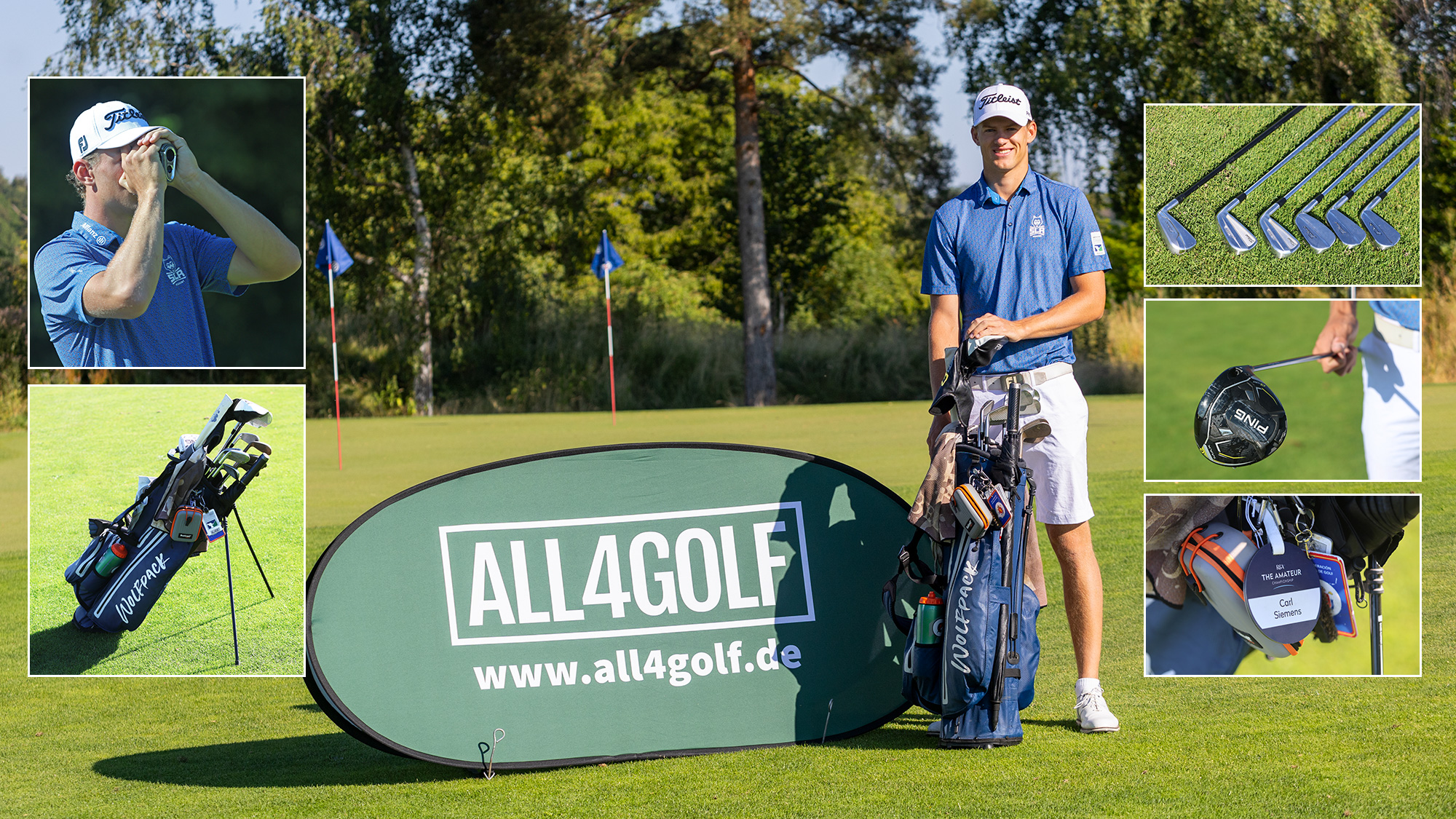 Golf.de hat in Zusammenarbeit mit All4Golf das Bag von Nationalspieler Carl Siemens unter die Lupe genommen. © Lettenbichler