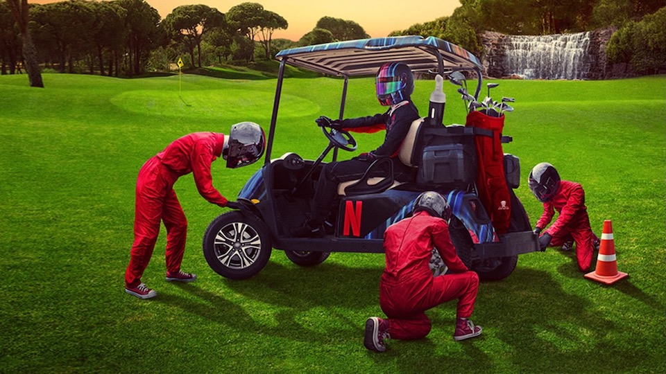 Golf meets Formel 1: Beim Netflix Cup sollen die zwei Sportwelten zu einer werden.