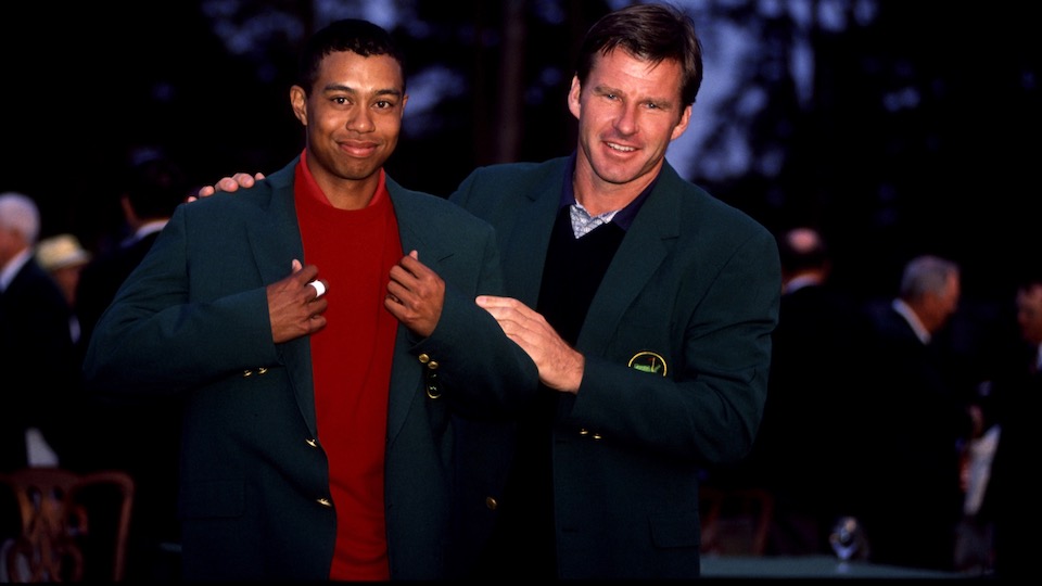 Der erste Coup: 1997 wird Tiger Woods mit 21 Jahren der jüngste Masters-Sieger der Geschichte... | © golfsupport.nl/John Biever/ism