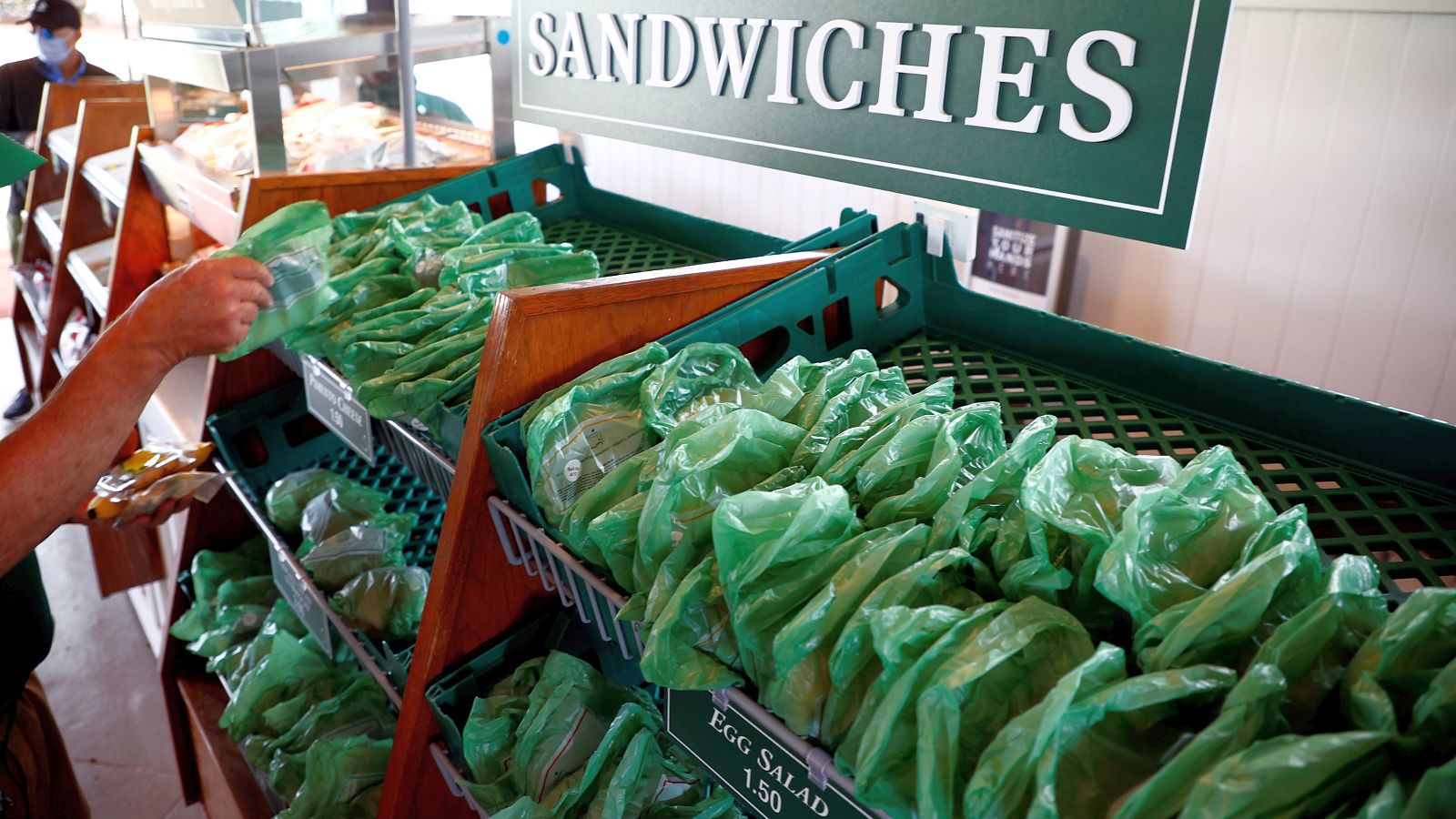 Snacks im Augusta National GC: Begehrt sind vor allem die Sandwiches mit Eiersalat oder Käse.