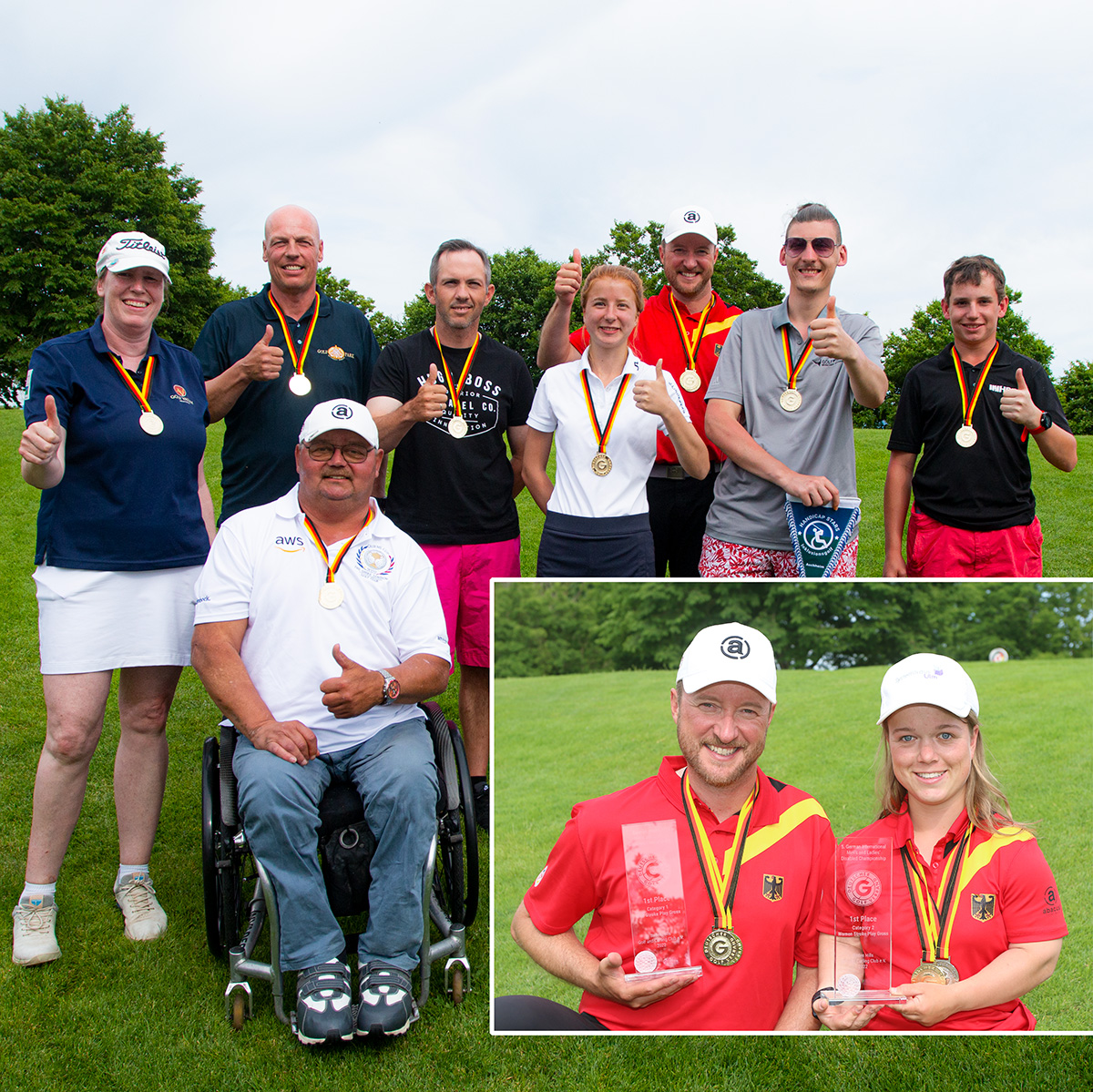 Sieger der DM und IAM der Golfer mit Behinderungen. (Foto: DGV/Lettenbichler)