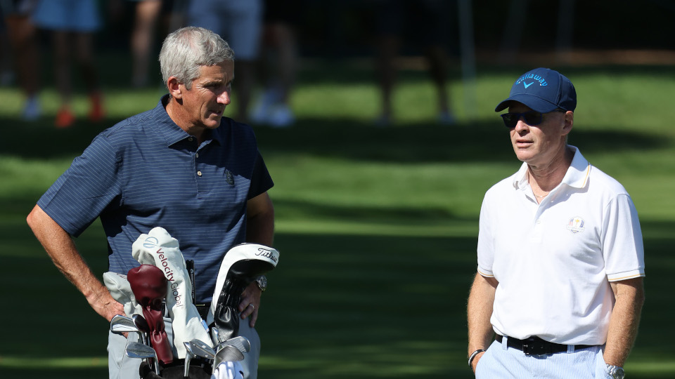 Gemeinsam gegen LIV: PGA-Tour-Chef Jay Monahan und sein Pendant Keith Pelley.