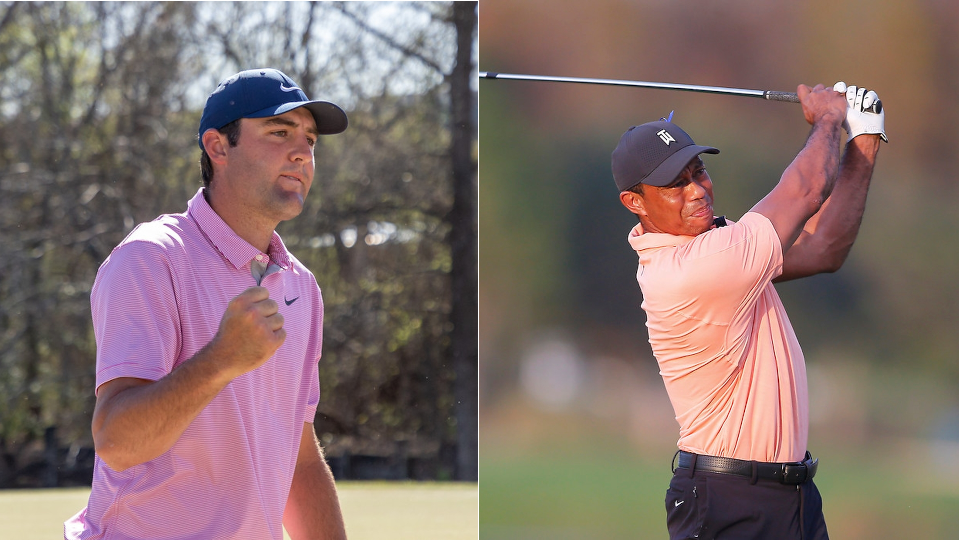 Zwei Anwärter auf den PGA-Titel: Scottie Scheffler und Tiger Woods.